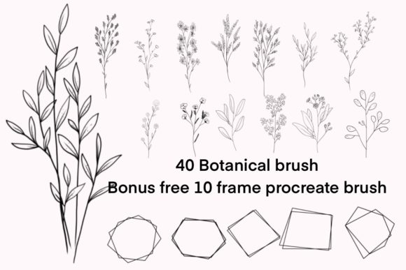 Botanical Brush Stamp: Infusing Organic Artistry into Digital Design
