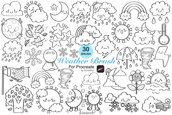 Bring Your Designs to Life with Weather Brush Stamp for Procreate
