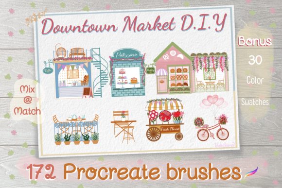 Bring Your Dream Downtown Market to Life with Procreate Brushes