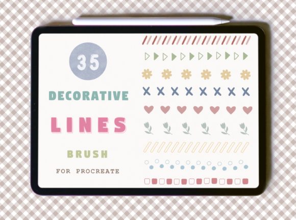 Decorative Lines Brush for Procreate: Beyond Simple Borders