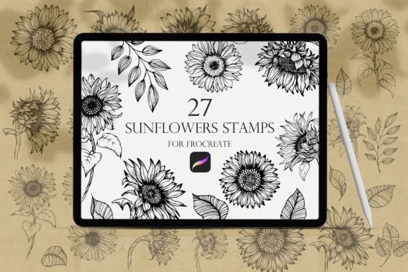 Design Smarter: Using Sunflowers Procreate Stamps for Branding