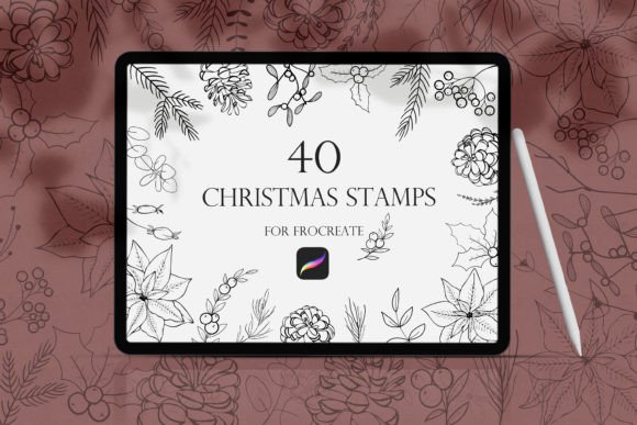 Elevate Your Holiday Designs with Christmas Procreate Stamps