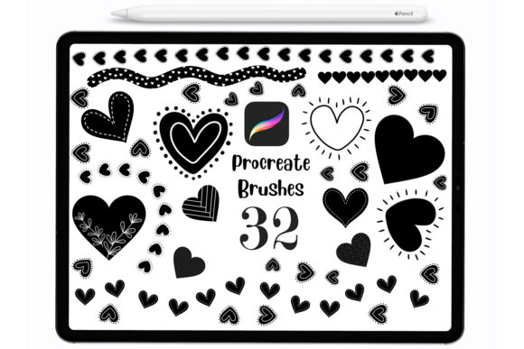 Heart Brushes for Procreate: Handmade Charm in Your Designs
