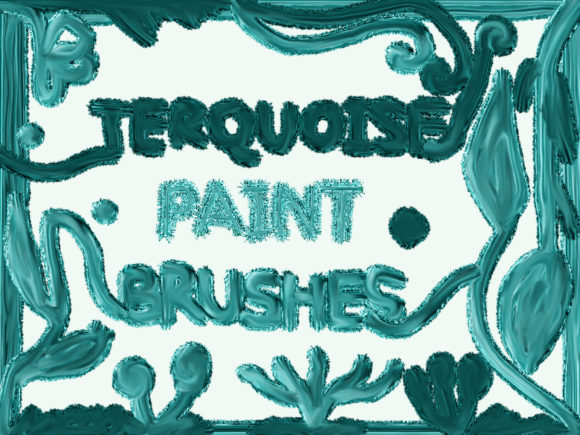 Photoshop Turquoise Paint Glitter Brush: Vibrant Design Assets