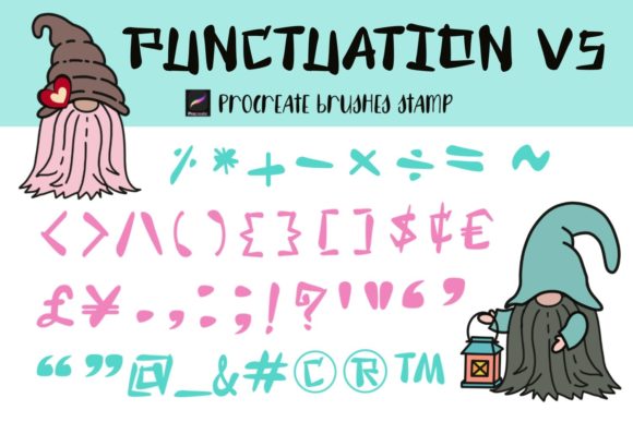 Procreate Brushes Stamp Punctuation V5: Your Design Shortcut