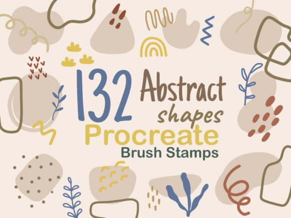 Procreate Stamps Abstract Shapes Doodle for Creative Projects