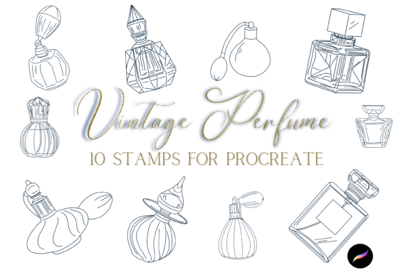 Reviving Nostalgia with Vintage Perfume Stamps for Procreate