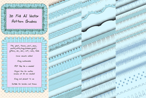 Sewing Vector AI Frill Pattern Brushes: A Designer's Guide