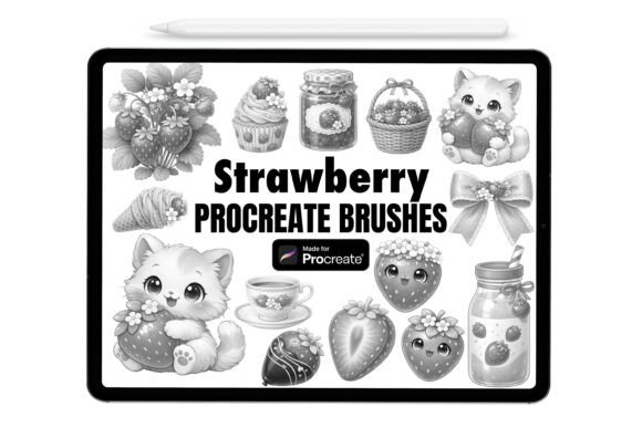 Sweeten Your Digital Projects with Strawberry Procreate Stamps