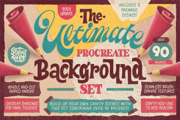 The Ultimate Procreate Background Set: Your Digital Craft Studio