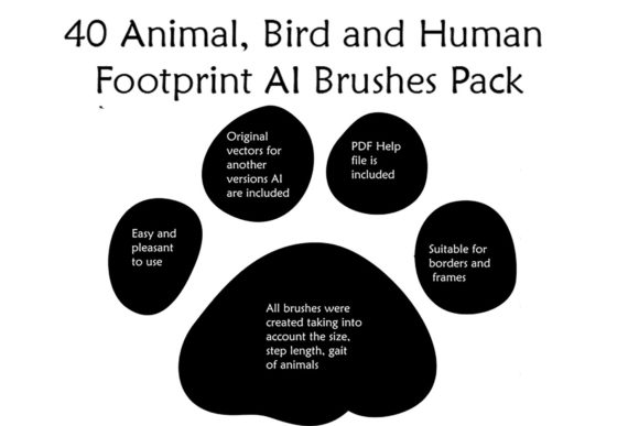 Unleash Your Wild Side with 40 Footprints Illustrator Brushes