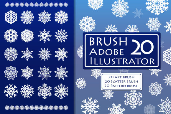 Vector Snowflake Brushes: Effortless Winter Design