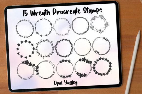 Wreath Procreate Brushes: Floral Stamps for iPad Design